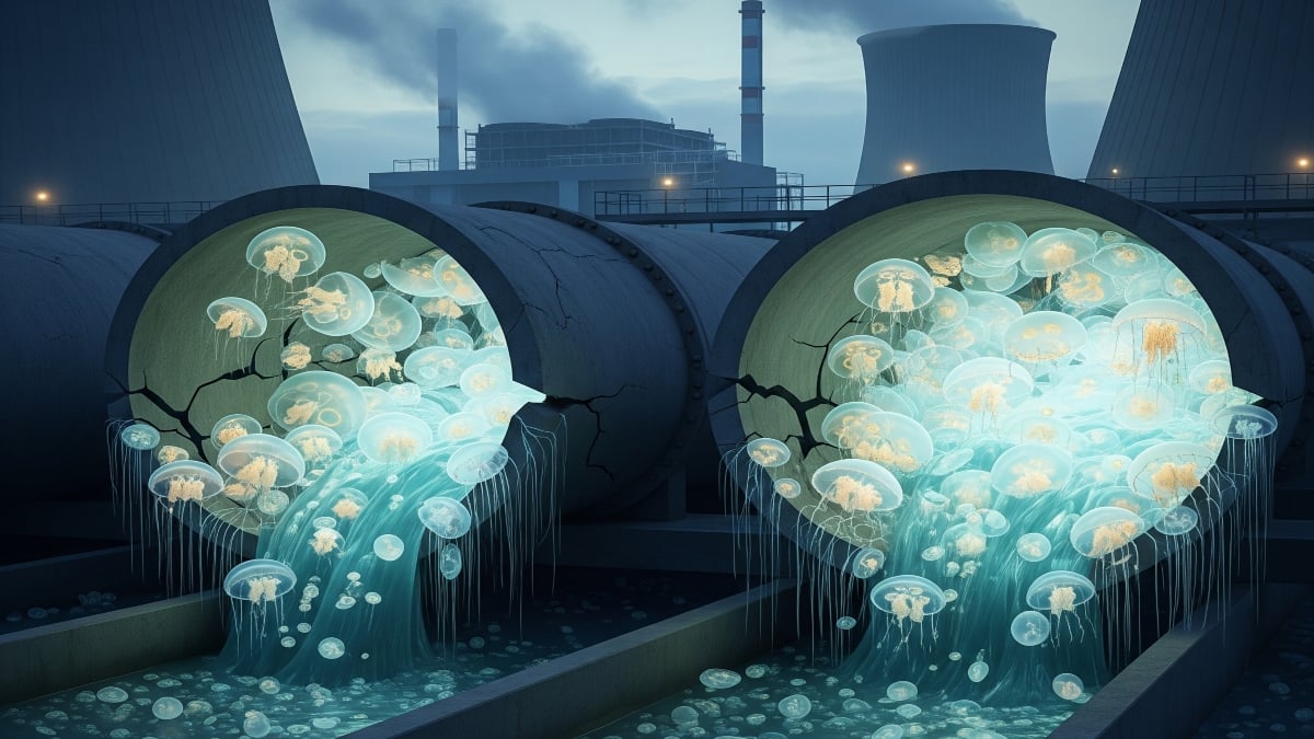 해파리 떼가 프랑스 원자력 발전소의 원자로 4기를 폐쇄했습니다.